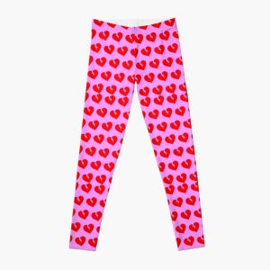 Red Heartless Pattern Leggings RB3006 product Offical Mac Miller Merch