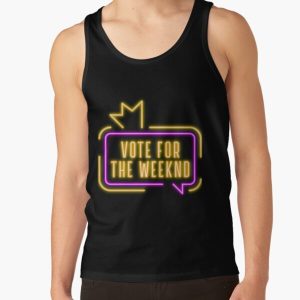 Vote For The Weeknd 2020 USA Presidential Election Purple Yellow Neon Tank Top RB3006 product Offical Mac Miller Merch