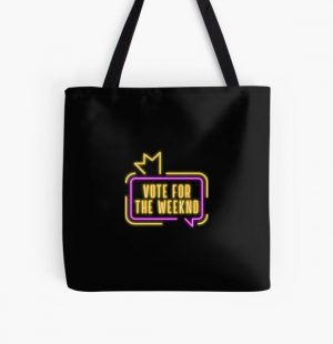 Vote For The Weeknd 2020 USA Presidential Election Purple Yellow Neon All Over Print Tote Bag RB3006 product Offical Mac Miller Merch