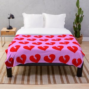 Red Heartless Pattern Throw Blanket RB3006 product Offical Mac Miller Merch