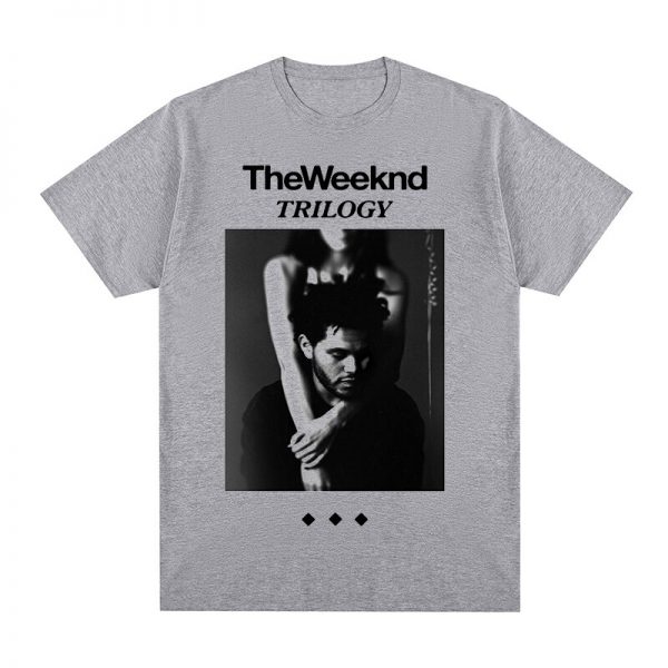 The Weeknd Trilogy Album Cover Vintage white t shirt Cotton Men T shirt New TEE TSHIRT 1 - The Weeknd Store
