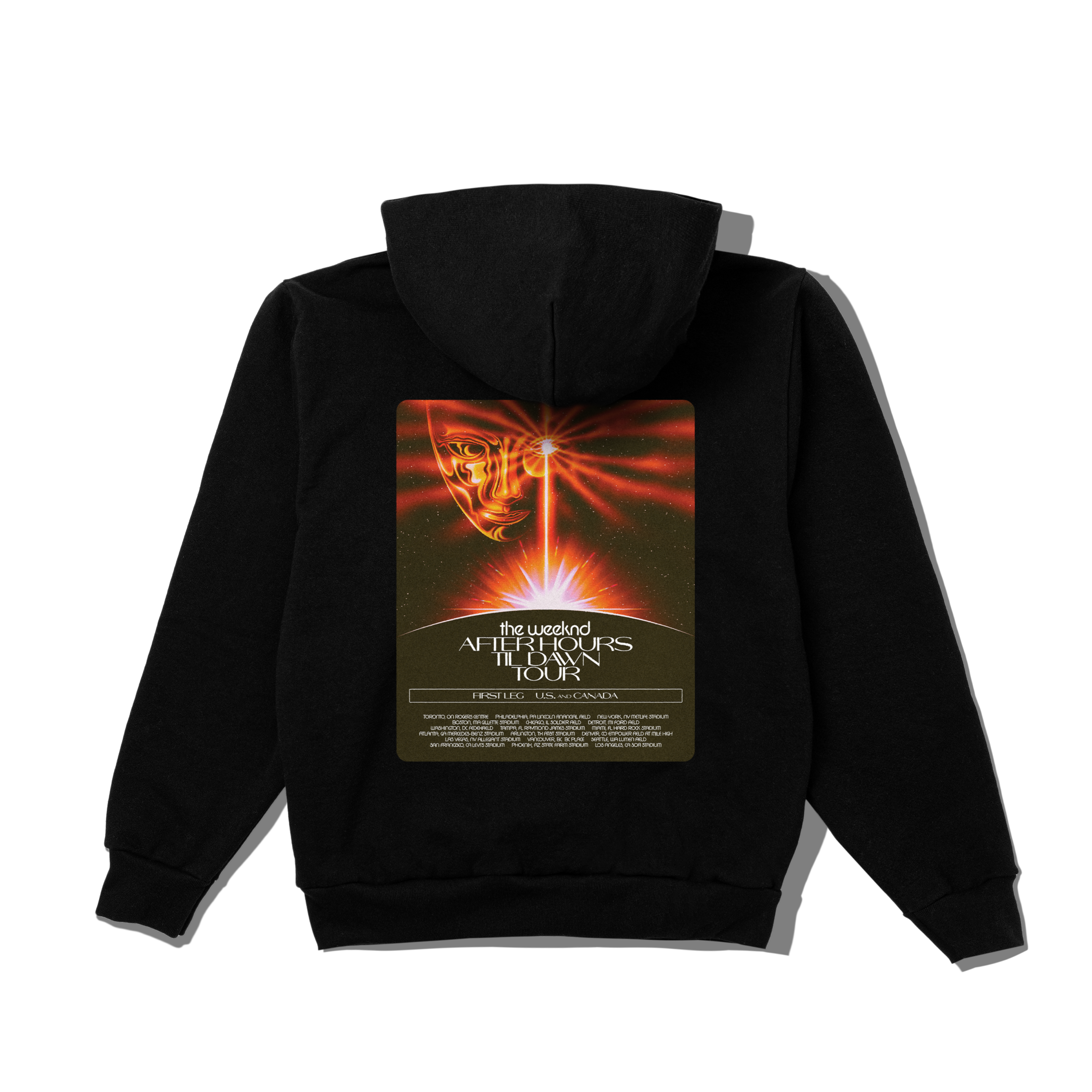 AHTD TOUR MERCH PRODUCT SHOTS POSTER HOODIE BACK 1 - The Weeknd Store